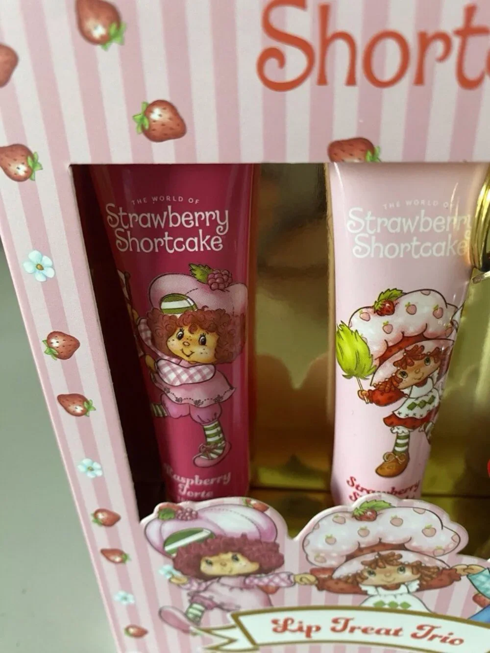 Set Of 3 Strawberry Shortcake Lip Treat Trio Lip Gloss Raspberry Blueberry NEW